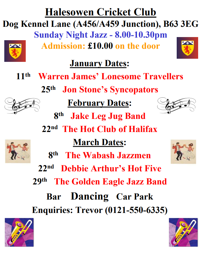 Halesowen Cricket Club - Sunday Night Jazz